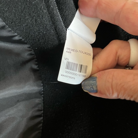 Calvin Klein Men's Double-Breasted Black Pea Coat FINAL SALE - Picture 5 of 6